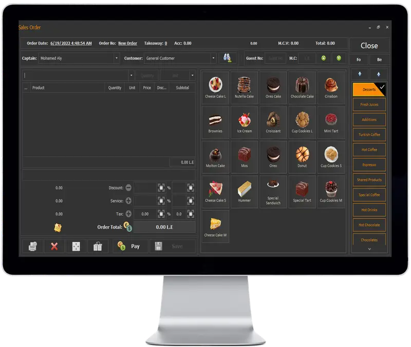 واجهة نظام Phoenix POS